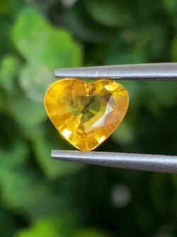 พลอย บุษราคัม Yellow Sapphire 1.34 กะรัต (Cts.) พลอยแท้ อัญมณีมงคลประจําวันเกิด เครื่องประดับพลอย