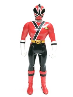 ฟิกเกอร์ กดปุ่มมีเสียง ขยับแขนขาได้ ชินเคนเรด(ชิบะ ทาเครุ) จากขบวนการ ชินเคนเจอร์ สูงราว 6.5 ถึง7นิ้ว ขนาดตามรูป สภาพมีรอยบ้าง ไม่หักไม่กาว **ไม่เช็คถ่าน