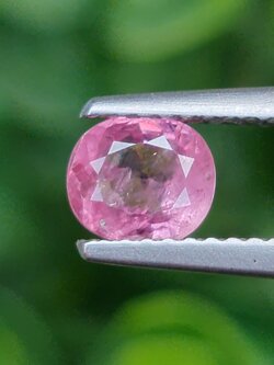 พลอย ชมพู พิ้ง แซฟไฟร์ Pink Sapphire 0.92 กะรัต (Cts.) พลอยแท้ อัญมณีมงคลประจําวันเกิด เครื่องประดับพลอย