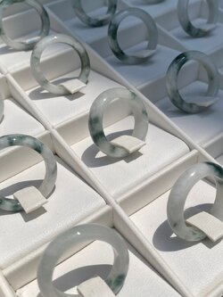 แหวนหยก (jadeite) Size 54 หยก พม่า แท้ (Myanmar Jade) Type A