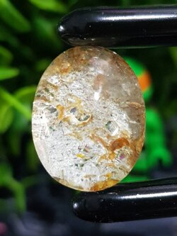 โป่งข่าม ควอตซ์ Rutilated Quartz 78.96 กะรัต พลอยแท้ อัญมณีมงคลประจําวันเกิด เครื่องประดับพลอย