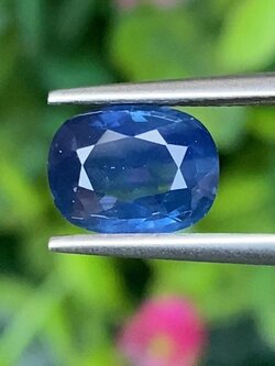 พลอย ไพลิน blue sapphire 1.99 กะรัต (Cts.) พลอยแท้ อัญมณีมงคลประจําวันเกิด เครื่องประดับพลอย