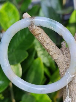 JB6711001 หยก พม่า แท้ Jade กำไลหยก 56.2 มม. (Jadeite bracelet) พม่า (Myanmar)