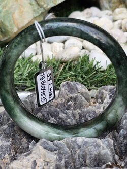 JB6804075 หยก พม่า แท้ Jade กำไลหยก 57.1 มม. (Jadeite bracelet) พม่า (Myanmar)