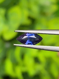 พลอย ไพลิน Blue Sapphire 0.50 กะรัต (Cts.) พลอยแท้ อัญมณีมงคลประจําวันเกิด เครื่องประดับพลอย