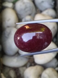 พลอย ทับทิม Ruby sapphire 57.60 กะรัต (Cts.) พลอยแท้ อัญมณีมงคลประจําวันเกิด เครื่องประดับพลอย