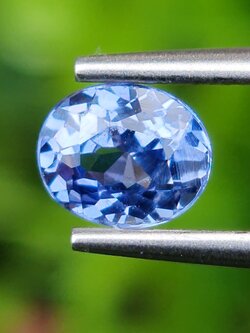 พลอย ไพลิน blue sapphire 0.86 กะรัต (Cts.) พลอยแท้ อัญมณีมงคลประจําวันเกิด เครื่องประดับพลอย