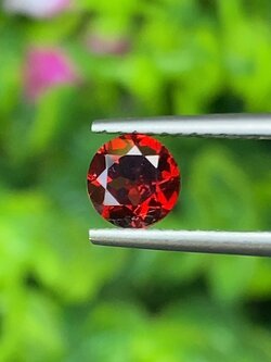 พลอย สเปสซาร์ไทต์ Spessartite Garnet 0.76 กะรัต (Cts.) พลอยแท้ อัญมณีมงคลประจําวันเกิด เครื่องประดับพลอย