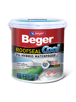 Beger ROOFSEAL Cool (Grey) เบเยอร์ รูฟซีล คูล โพลียูรีเทน ไฮบริด สีทากันซึม สำหรับดาดฟ้า หลังคา (สีเทา) 4 Kg/1 แกลลอน
