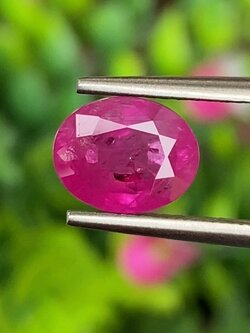พลอย ชมพู พิ้ง แซฟไฟร์ Pink Sapphire 2.76 กะรัต (Cts.) พลอยแท้ อัญมณีมงคลประจําวันเกิด เครื่องประดับพลอย