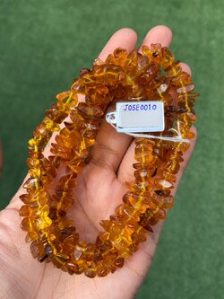 สร้อยอำพัน Amber Necklace พลอยแท้ อัญมณีมงคลประจําวันเกิด เครื่องประดับพลอย