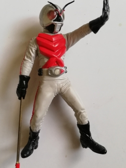 ของเล่น ของสะสมไรเดอร์X,Masked Rider X ของฟิชโช่ สูง13 ซม. มือถือ ไรเดิ้ลสติ๊ก ของเก่าสะสม เก่าเก็บตามสภาพ