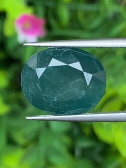 พลอย แกรนดิเดียร์ไรท์ Grandidierite 10.25 กะรัต (Cts.) พร้อมใบเซอร์ พลอยแท้ อัญมณีมงคลประจําวันเกิด เครื่องประดับพลอย