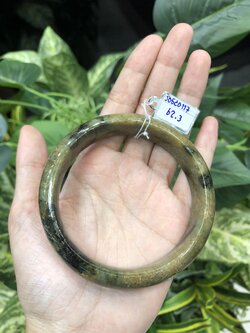 ๋J05C0117 หยก พม่า แท้ Jade กำไลหยก 62.3 มม (Jade bracelet) พม่า (Myanmar)