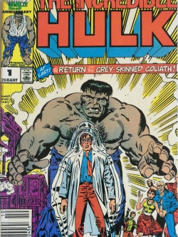 พ็อคเก็ตบุ๊คสะสมแนวอนิเมชั่น หนังสือการ์ตูนเก่า the Incredible Hulk ฉบับที่1 ตอน The Return of the Grey-Skinned Goliath! Oct 1986-Jun 1987