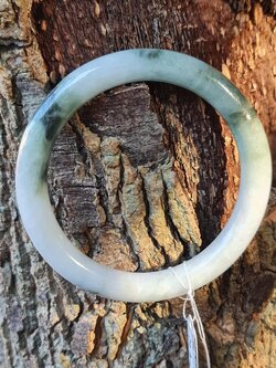 JB6711133 หยก พม่า แท้ Jade กำไลหยก 57.9 มม. (Jadeite bracelet) พม่า (Myanmar)