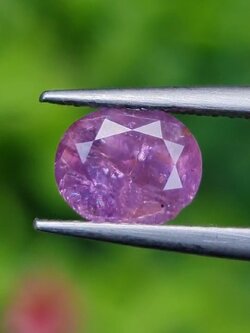 พลอย เพอเพิล แซฟไฟร์ สีม่วง Purple Sapphire 1.14 กะรัต (Cts.) พลอยแท้ อัญมณีมงคลประจําวันเกิด เครื่องประดับพลอย