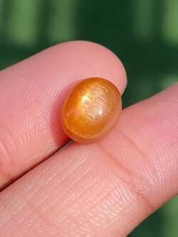 พลอย ซันสโตน Sunstone 3.42 กะรัต (Cts.) พลอยแท้ อัญมณีมงคลประจําวันเกิด เครื่องประดับพลอย