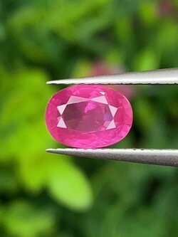 พลอย ทับทิม Ruby sapphire 1.13 กะรัต (Cts.) พลอยแท้ อัญมณีมงคลประจําวันเกิด เครื่องประดับพลอย