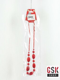 สร้อยคอลายหิน สีแดง ซ้อใหญ่ห้ามพลาด