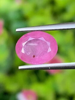 พลอย ชมพู พิ้ง แซฟไฟร์ Pink Sapphire 2.59 กะรัต พลอยแท้ อัญมณีมงคลประจําวันเกิด เครื่องประดับพลอย