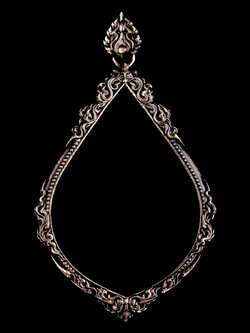 (แบบที่24.2) กรอบเนื้อบรอนซ์ซาติน สำหรับองค์พระขนาด ความสูง 4.5 ความกว้าง 3 เซนติเมตร