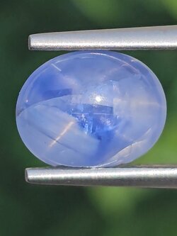 พลอย ไพลิน สตาร์ แซฟไฟร์ Blue Star Sapphire 3.86 กะรัต (Cts.) พลอยแท้ อัญมณีมงคลประจําวันเกิด เครื่องประดับพลอย