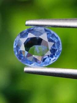 พลอย ไพลิน blue sapphire 0.82 กะรัต (Cts.) พลอยแท้ อัญมณีมงคลประจําวันเกิด เครื่องประดับพลอย