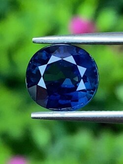 พลอย ไพลิน blue sapphire 3.08 กะรัต (Cts.) พร้อมใบเซอร์ พลอยแท้ อัญมณีมงคลประจําวันเกิด เครื่องประดับพลอย