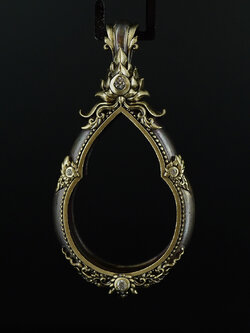 (แบบที่8.2) กรอบเนื้อบรอนซ์ชุบซาติน สำหรับองค์พระขนาด ความสูง 3 เซนติเมตร ความกว้าง 2.1 เซนติเมตร