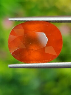 พลอย เฮลโซไนท์ การ์เน็ท Hessonite Garnet 12.75 กะรัต (Cts.) ดิบ Unheated พลอยแท้อัญมณีมงคล ประจําวันเกิด เครื่องประดับพลอย