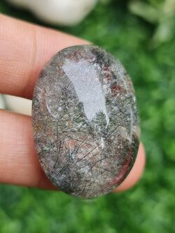 โป่งข่าม ควอตซ์ Rutilated Quartz 77.38 กะรัต Cts. พลอยแท้ อัญมณีมงคลประจําวันเกิด เครื่องประดับพลอย