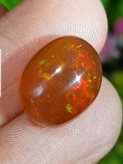 พลอย แบล็ก โอปอล Black Opal 8.93 กะรัต (Cts.) พร้อมใบเซอร์ พลอยแท้ อัญมณีมงคลประจําวันเกิด เครื่องประดับพลอย