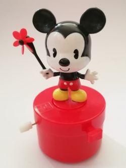 กล่องดนตรี***ไม่เช็คระบบว่าใช้งานได้หรือไม่ เพราะสภาพเก่าเก็บ หลายปีแล้ว Cutie Music Box, Disney Mickey Mouse +DIY Sticker ของสะสมจาก 7-11