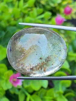 โป่งข่าม ควอตซ์ Rutilated Quartz 42.88 กะรัต Cts. พลอยแท้ อัญมณีมงคลประจําวันเกิด เครื่องประดับพลอย