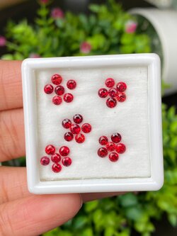 พลอย ทับทิม ซองเจีย Songea Ruby sapphire 30 เม็ด 4.04 กะรัต (Cts.) พลอยแท้ อัญมณีมงคลประจําวันเกิด เครื่องประดับพลอย