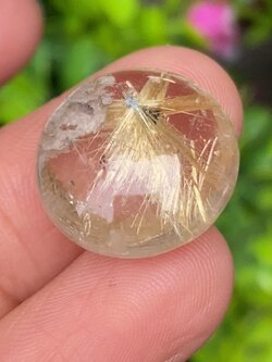 ไหมทอง สตาร์ ควอตซ์ Golden Star Rutilated Quartz 19.36 กะรัต Cts.พลอยแท้ อัญมณีมงคลประจําวันเกิด เครื่องประดับพลอย