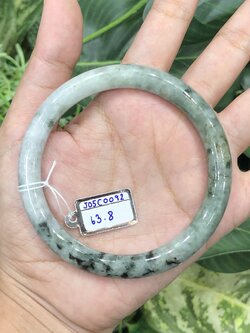 ๋J05C0092 หยก พม่า แท้ Jade กำไลหยก 63.8 มม. (Jade bracelet) พม่า (Myanmar)