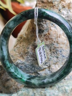 JB6804099 หยก พม่า แท้ Jade กำไลหยก 56.9 มม. (Jadeite bracelet) พม่า (Myanmar)