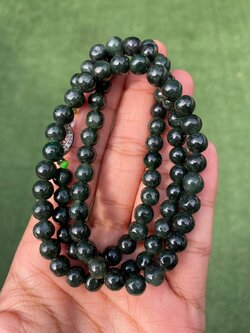 สร้อยคอหยก (Jadeite Necklace) ดิบ ไม่ผ่านการปรับปรุง (Type A) พม่า (Myanmar) หยก พม่า แท้ Jade