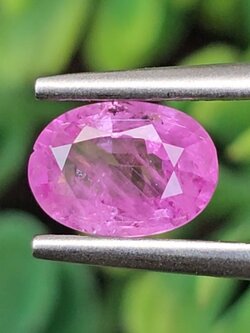พลอย ชมพู พิ้ง แซฟไฟร์ Pink Sapphire 0.85 กะรัต (Cts.) พลอยแท้ อัญมณีมงคลประจําวันเกิด เครื่องประดับพลอย