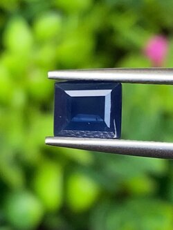 พลอย ไพลิน blue sapphire 1.23 กะรัต (Cts.) พลอยแท้ อัญมณีมงคลประจําวันเกิด เครื่องประดับพลอย