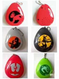 พวงกุญแจ, Ultraman Keychain, sound effect ,x5 ขนาดชิ้นละประมาณ 6*5 ซม.**ไม่ตรวจสอบการใส่ถ่าน