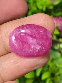 พลอย ทับทิม (Ruby Sapphire) 26.00 กะรัต (Cts.) พลอยแท้ อัญมณีมงคลประจําวันเกิด เครื่องประดับพลอย