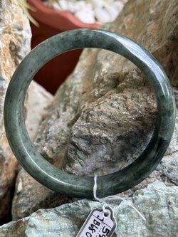 JB6804040 หยก พม่า แท้ Jade กำไลหยก 58.9 มม. (Jadeite bracelet) พม่า (Myanmar)