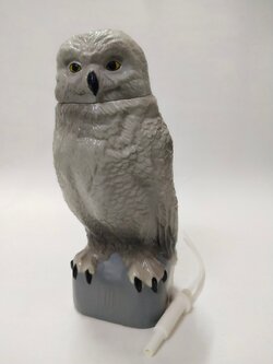 .แก้วน้ำ EGV นกฮูก สัตว์เลี้ยงของ แฮรี่พอตเตอร์ ขนาดตามภาพ เก่าเก็บ มือสองตามสภาพ ค่อนข้างหายาก จาก เมเจอร์ซีนีเพล็กซ์ `Major Cineplex