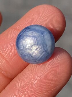 พลอย ไพลิน สตาร์ แซฟไฟร์ Blue Star Sapphire 12.25 กะรัต (Cts.) ดิบ Unheated พลอยแท้ อัญมณีมงคลประจําวันเกิด เครื่องประดับพลอย