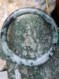 JB6711001 หยก พม่า แท้ Jade กำไลหยก (Jadeite bracelet) พม่า (Myanmar) 54.1 มม.