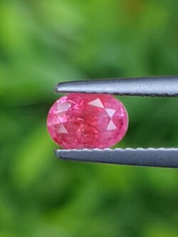พลอย ชมพู พิ้ง แซฟไฟร์ Pink Sapphire 0.44 กะรัต (Cts.) พลอยแท้ อัญมณีมงคลประจําวันเกิด เครื่องประดับพลอย