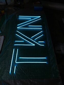 งานป้ายไฟนีออนดัด แสงสีฟ้า -TKN